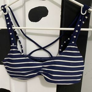 Navy stripped bikini top